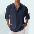 thumbnail image 2 of 2025 Men Shirts Mens Spring Loose Stand Mens Romper Jumpsuit Collar Solid Color Pocket Shirt Mens Long, 2 of 5