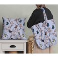 thumbnail image 5 of Soimoi Blue polyester Crepe Fabric Flower & Butterfly Decor Fabric Printed BTY 52 Inch Wide, 5 of 5