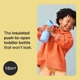 thumbnail image 4 of Tommee Tippee Insulated on-the-go Straw Cup, 11oz, Spill Proof Toddler Water Bottle For 18 Months+, Push-To-Open Lid Helps Keep Spout Clean, Blue, 4 of 7