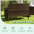 thumbnail image 4 of Gymax 4 PCS Patio Rattan Conversation Set Outdoor Wicker Furniture Set w/ Tempered Glass Table, 4 of 9