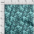 thumbnail image 2 of oneOone Cotton Silk Turquoise Blue Fabric Tropical Craft Projects Decor Fabric Printed By The Yard 42 Inch Wide, 2 of 5
