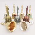 thumbnail image 1 of Copper Alloy Hand Bell Retro Carving Handbell with Non-Slip Handle Multifunctional Handbell for Classroom Wedding Seniors Bedside, 1 of 7