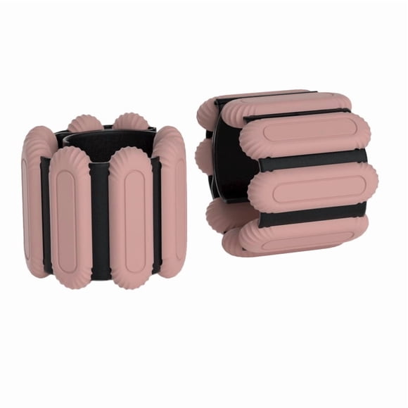 Pink Adjustable Wrist and Ankle Weights Wearable Silicone Strap Bracelet 1 lb