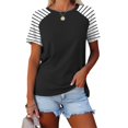 thumbnail image 4 of Birdeem Womens Short Sleeved Shirt with Checkered Printed Button Casual T-Shirt Top, 4 of 12