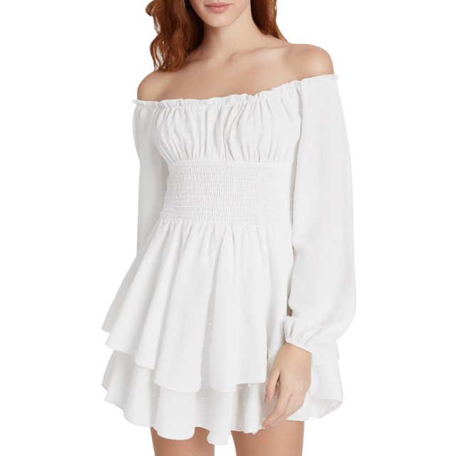 Womens Casual Ruffled Layered Evening Dresses for Fall Chiffon Culottes Crew Neck Knee Length Summer Dresses off Shoulder Swing Mini Business Casual Dresses