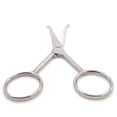 thumbnail image 4 of 105 MM Mustache Scissors Fashionable Durable Different Colors Exquisite Appearance Easy Installment High Gloss Beauty Clipper Bright Silver, 4 of 8