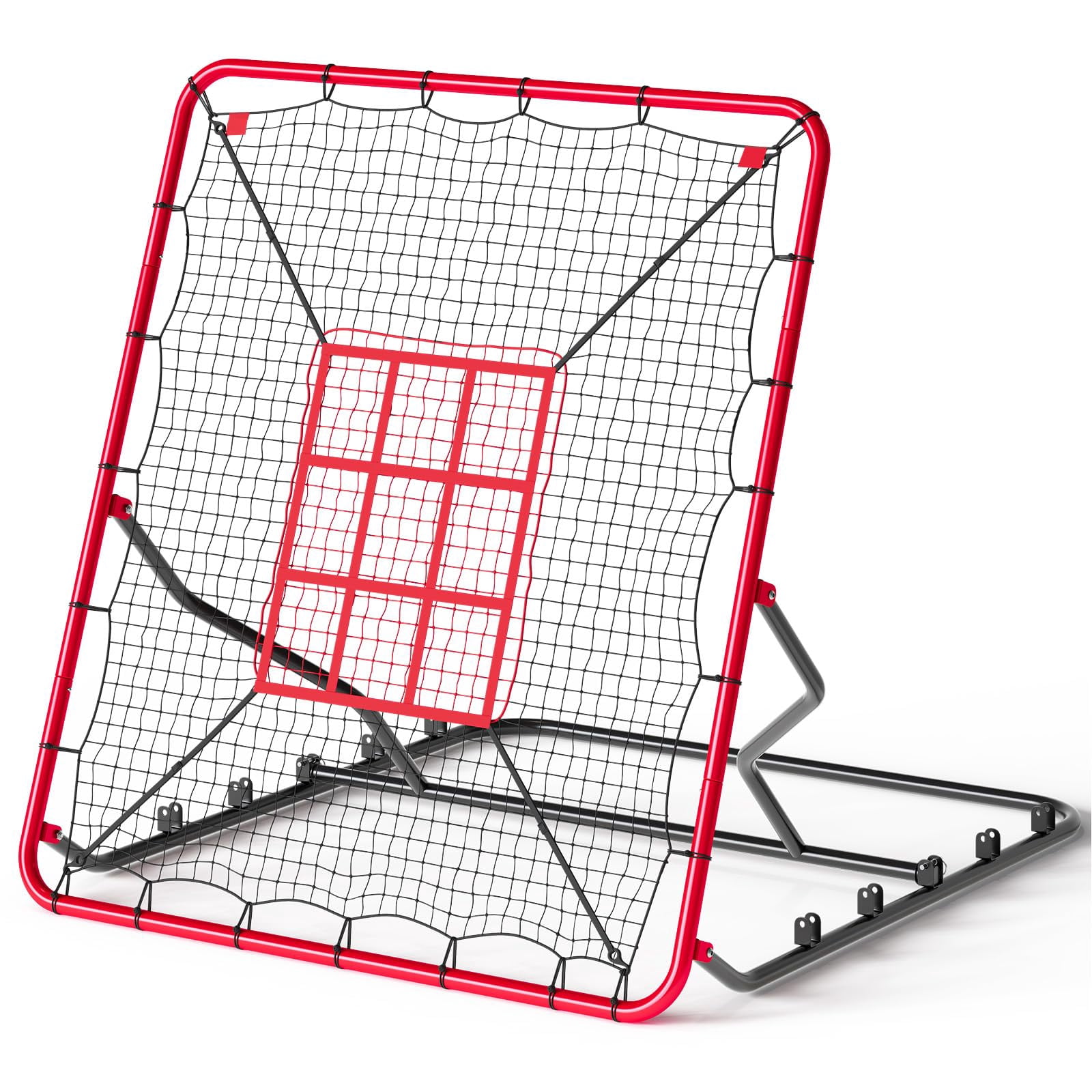 Yiwa 4x4.5 ft Baseball Rebounder Net, Adjustable 5-Angle Heavy Duty Bounce Back Net for Fielding, Batting, Pitching, UV-Resistant