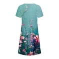 thumbnail image 5 of Robes Maxi pour Femmes 2023 avec Manches Robe d'Été Bohème à Imprimé à Manches Courtes Robe de Plage Longueur Genou Robe à Manches Courtes en Liquidation, 5 of 5