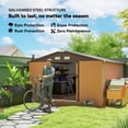 thumbnail image 4 of Outsunny 11' x 13' Garden Storage Shed w/ Steel Foundation Kit, 4 of 10