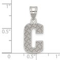 thumbnail image 3 of Pendentif Breloque Collier Monogramme Prénom Initiale Lettre C Délicat en Argent Sterling 925, 3 of 8