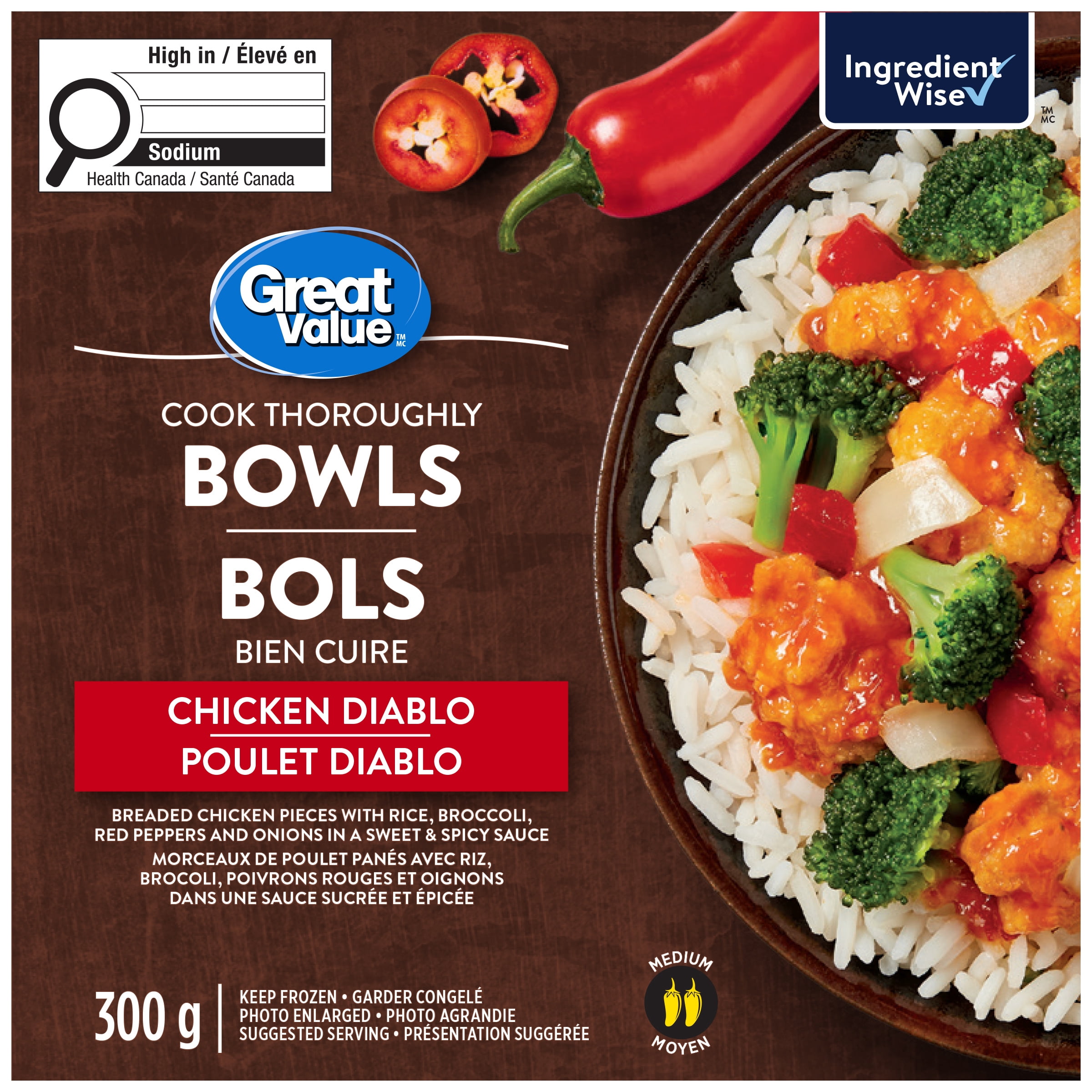 Great Value Chicken Diablo Bowl, 300 g