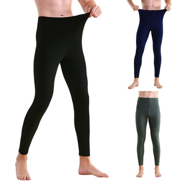 JGJNFE Thermal Underwear for Men,Thermal Pants Men,Men's Solid Color Thermal Underwear with Brushed Fleece Lining for Base Layer Warmth Winter Long Johns for All-Day Comfortable Under Your Clothes