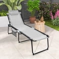 thumbnail image 2 of Costway Chaise Longue Pliante de Patio Portable avec Dossier Réglable, 2 of 10
