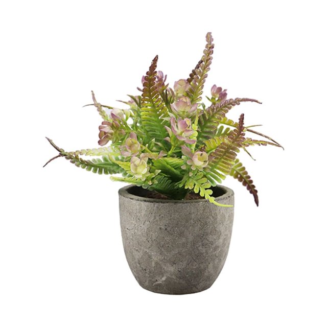 Decodeary Green Eco-friendly Artificial Money Tree In Pot Long-lasting Durability Realistic Appearance purple rose 1Set