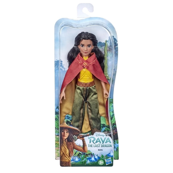 Disney, poupée mannequin Raya avec vêtements, chaussures et épée, inspirée du film de Disney « Raya and the Last Dragon », dès 3 ans