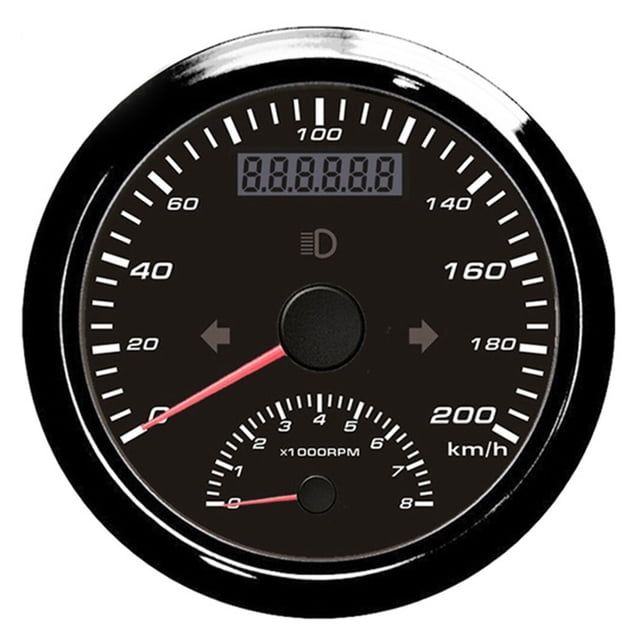 60 Km/h GPS Speedometer Car Truck Boat ATV Digital Gauge With 4000 RPM Tachometer 9-32V