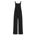 thumbnail image 4 of TIMIFIS Womens Baggy Jumpsuits Solid Color Wide Leg Overalls Fashion Casual Loose Cute Rompers Pants with Pockets, 4 of 6