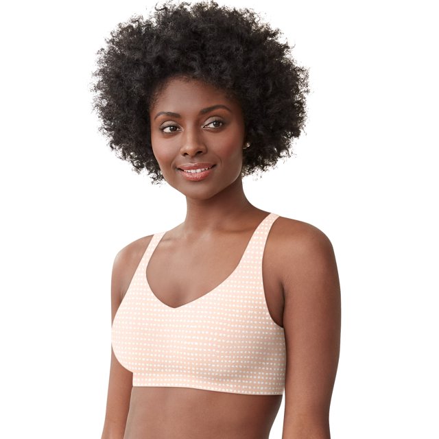 Bali Womens Comfort Revolution EasyLite Back Close Wirefree Bra, M, White Print