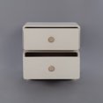 thumbnail image 3 of CBD020 - Cream Air Bedside Cabinet Nightstand with Two Storage, 3 of 4