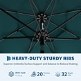 thumbnail image 3 of Yiwa 10ft Solar Patio Umbrella Offers a 3-Tier Design With Built-In Led Lights, Easy Crank And Push Button Tilt, Vented Top, And 8 Durable Ribs, Making It Ideal For Your Pool, 3 of 7