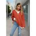 thumbnail image 3 of T-shirts à Manches Longues pour Femmes Orange m, 3 of 7