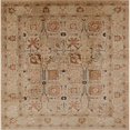 thumbnail image 1 of Ahgly Company Indoor Square Mid-Century Modern Light Brown Oriental Area Rugs, 7' Square, 1 of 6