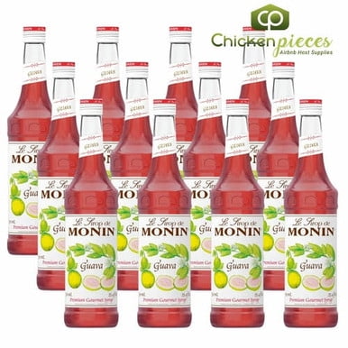 Monin Premium Guava Syrup – Exotic Tropical Ripeness & Lush Botanical Sweetness, 750 mL (25.36 oz) Glass Bottle – Professional 12/Case
