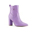 thumbnail image 1 of Unique Bargains Women's Strap Decor Point Toe Block High Heels Ankle Boots, 1 of 6