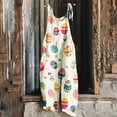 thumbnail image 2 of QATAINLAV Womens Loose Fit Wide Leg Overalls with Pockets Cotton Linen Sleeveless Spaghetti Strap Baggy Romper Easter Rabbit Egg Graphic Jumpsuits Multicolor XXL Ofertas de Hoy en Liquidación, 2 of 6
