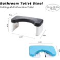 thumbnail image 2 of Bathroom Toilet Stool, Detachable Multi-Function Toilet Stool Portable Step for Home Bathroom, Squatting Toilet Stool, Portable Step for Home Bathroom, Convenient and Compact, Sturdy (Black), 2 of 7