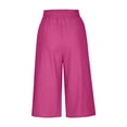thumbnail image 5 of Timegard Women's High Waist Straight Leg Capri Pants with Pockets, Small, 5 of 5