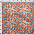 thumbnail image 4 of oneOone Polyester Spandex Orange Fabric Abstracts Craft Projects Decor Fabric Printed By The Yard 56 Inch Wide, 4 of 4
