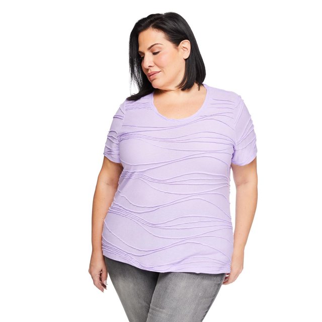 Iyla Plus Women's Short Sleeve Ripple Tee