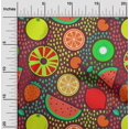thumbnail image 2 of oneOone Polyester Spandex Red Fabric Tropical Fruit Craft Projects Decor Fabric Printed By The Yard 56 Inch Wide, 2 of 5