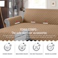 thumbnail image 4 of CHUANK Housse Imperméable pour Canapé, Housses pour Sofa en L, Housse pour Chaise Longue, Housse Réversible de Protection de Meuble pour Animaux, Enfants, Chien, Chat, Kaki P, 4 of 7