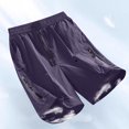 thumbnail image 1 of Sentmoon Cargo Shorts for Men Elastic High Waist Athletic Shorts with Zipper Pockets Men Loose Drawstring Solid Color 2025 Summer Golf Shorts Trendy for Sports Practice Purple XL, 1 of 8