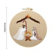 thumbnail image 3 of Wzzjkit Vintage Religious Hand Embroidery Diy Handmades Fabric Material Kit Creatives Needlework Embroidery, 3 of 5