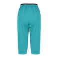 thumbnail image 5 of AherBiu Capri Pants for Women Stretch Low Rise Drawstring Yoga Sweatpants Comfy Summer Joggers Cropped Pants, 5 of 5