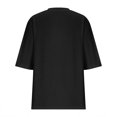 thumbnail image 4 of AherBiu Womens Summer Tops Basic V Neck Loose Casual Short Sleeve Solid Color Comfy Daily Tshirts, 4 of 6