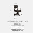 thumbnail image 3 of Signature Design by Ashley Norquay Home Office Desk Chair in Brown, 3 of 7