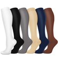 thumbnail image 1 of Adakot 6 Paires de Bas de Compression pour Femmes et Hommes 20-30 mmHg Bas de Soutien à la Circulation et de Récupération pour Infirmières, Médical, Course, Cyclisme, Athlétique (P/M), 1 of 6