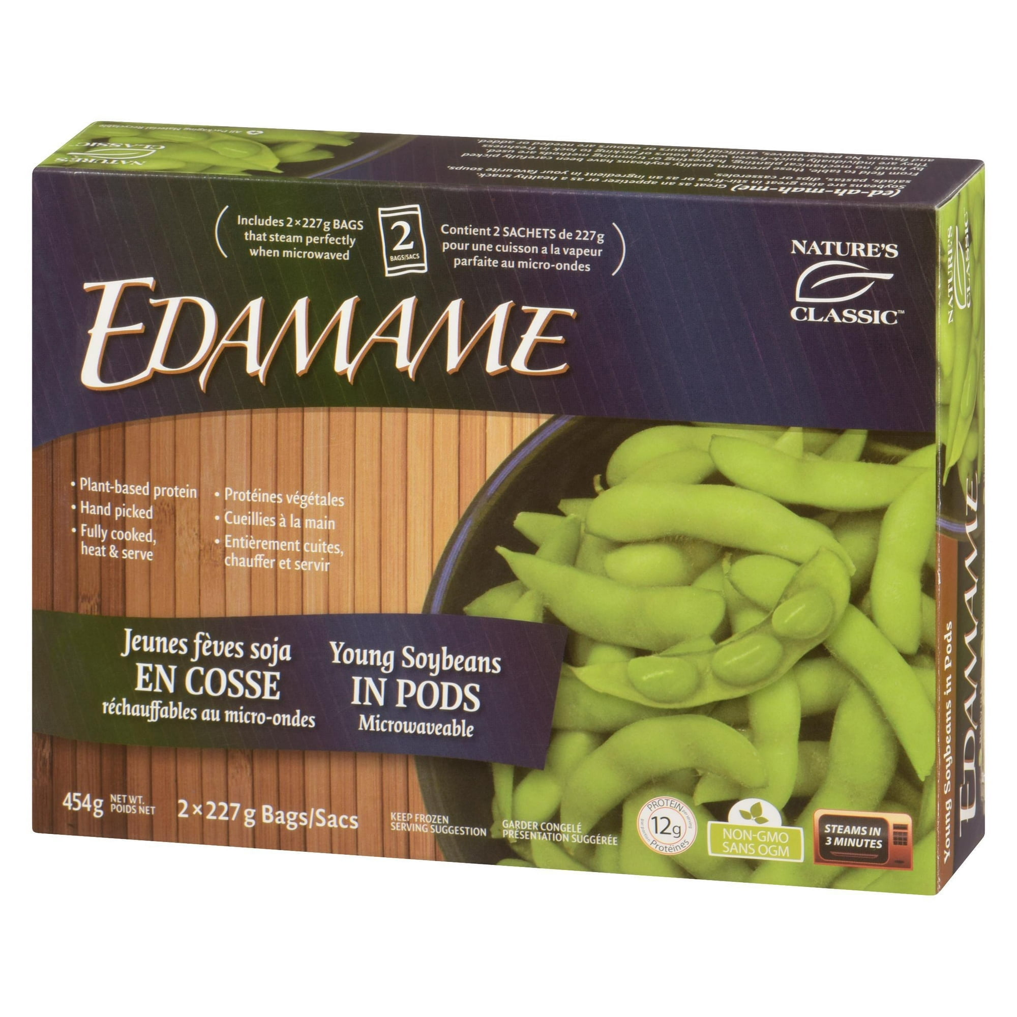 Nature's Classic Allen Family Foods Edamame Young Soybeans in PODS 454g, 454g - Microwavable