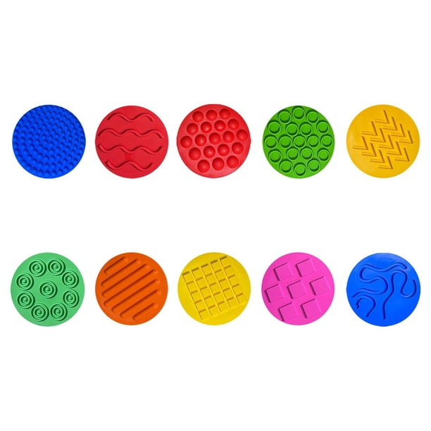Plaques tactiles de motricité - disques et cercles sensoriels - Jeu d Plaques tactiles de motricité - disques et cercles sensoriels - Jeu d