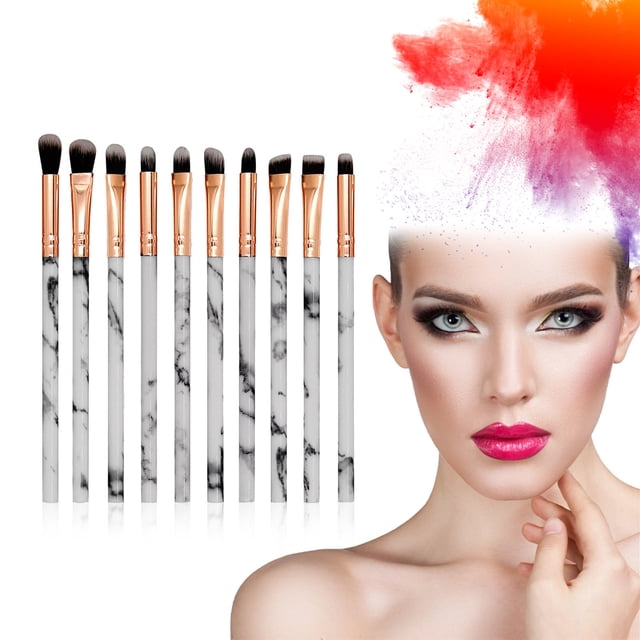 Daisyyozoid Wholesale 10PC Portable makeup brush set, foundation brush, eye shadow brush set