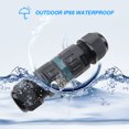 thumbnail image 3 of IP68 Waterproof Junction Box Quick Connection Outdoor Electrical Cable Connector External Cord Boxes 3-pin for φ9-12mm Cable, 3 of 11