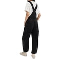 thumbnail image 2 of Womens Denim Overalls Loose Fit Leg Adjustable Strap Hip Hop Jean Jumpsuits Black XXL, 2 of 8