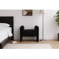 thumbnail image 2 of Meridian Furniture Stylus Black Velvet Bench, 2 of 7