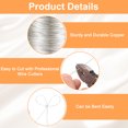 thumbnail image 3 of Uxcell Artistic Wire 328ft 26 Gauge Copper Craft Wrapping Wire, White, 3 of 6