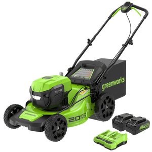 Greenworks 2 x 24V (48V) 20" Tondeuse à gazon sans fil, (2) 4Ah Piles et chargeur inclus [125+ Outils compatibles]