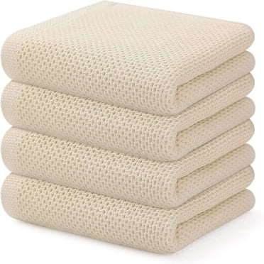 KEINXS 6 Pack 100% Cotton Dish Towels  Waffle Weave Dish Cloths for Washing Dishes  Quick Drying Kitchen Dish Towels Rags  12x12 Inches  Gray